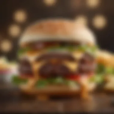 Gourmet Burger with Low-Fat Sauce A gourmet burger topped with low-fat Big Mac sauce