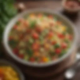 A vibrant plate of quinoa salad with colorful vegetables