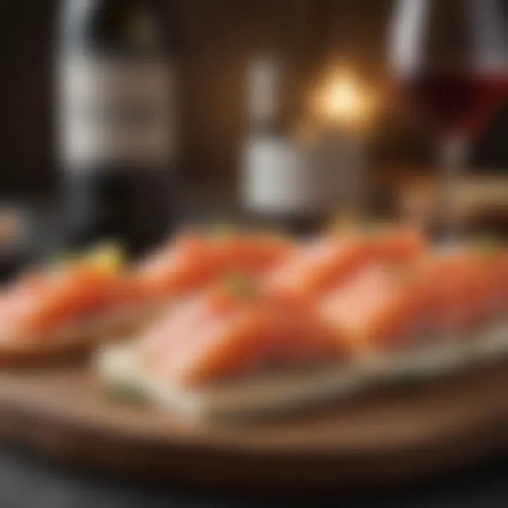 Pairing smoked salmon with fine wines and cheeses