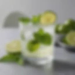 A refreshing Mojito garnished with mint leaves and lime slices