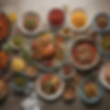 An Artful Mediterranean Meal Display Artfully arranged Mediterranean meal