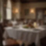 Elegant dining setup in a Charleston restaurant