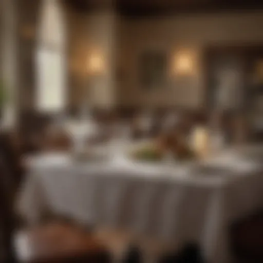 Elegant dining setup in a Charleston restaurant