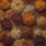 A vibrant assortment of iron-rich snacks including nuts, seeds, and dried fruits.