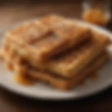 Delicious, golden-brown waffles served on a plate, highlighting the cooking performance.