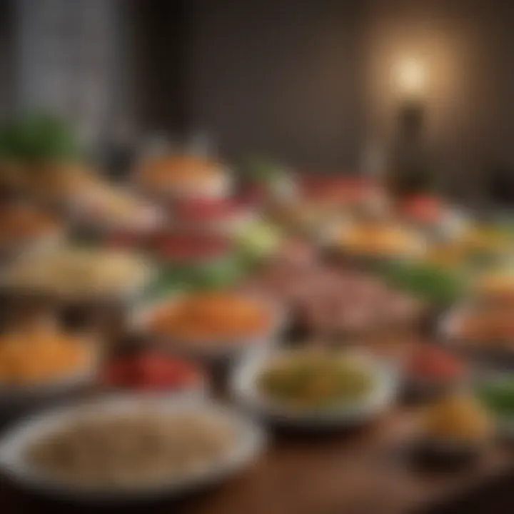 A beautifully arranged buffet of organic food options