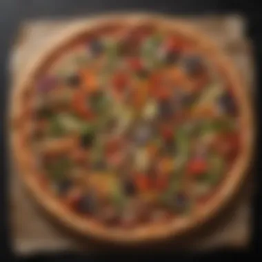 A Delicious Whole Wheat Pizza Creation Freshly baked whole wheat pizza topped with vibrant vegetables