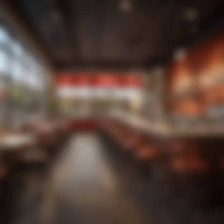 Chipotle restaurant interior showcasing a vibrant atmosphere