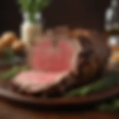 Mastering the Art of Prime Rib A perfectly roasted prime rib with herbs and spices