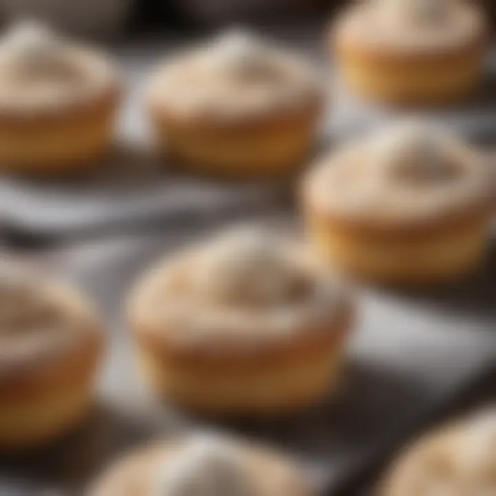 Baking treats topped with sparkling sanding sugar substitutes