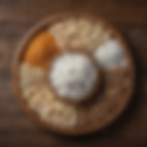A variety of sugar alternatives arranged artistically on a wooden table