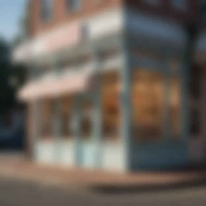 An inviting storefront of Savannah Candy Kitchen, showcasing its charm