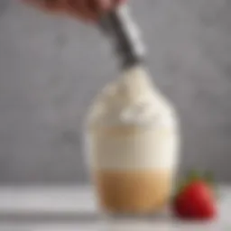 Elegant design of a small whipped cream dispenser showcasing its sleek features.
