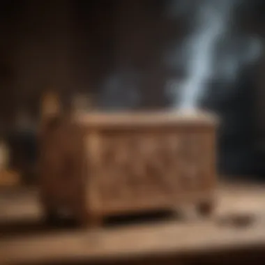 Artistry in Wood: The Essence of Small Smokers A beautifully crafted small wood burning smoker showcasing intricate design and craftsmanship.