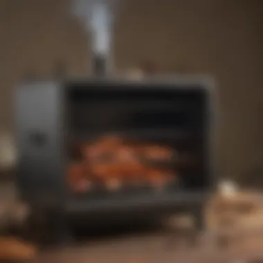 Care and Craft: Maintaining Your Smoker A well-maintained small wood burning smoker, highlighting essential maintenance tools and practices.