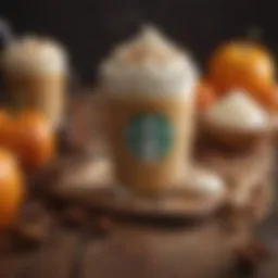 A vibrant seasonal latte with autumn spices and whipped cream