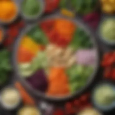 Vibrant Veggies Without Carbs Colorful vegetable platter showcasing carb-free options