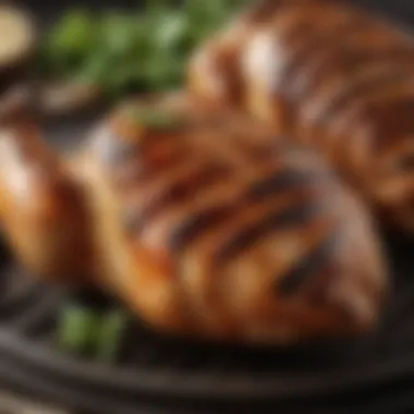 Grill marks on perfectly cooked chicken showcasing flavor infusion