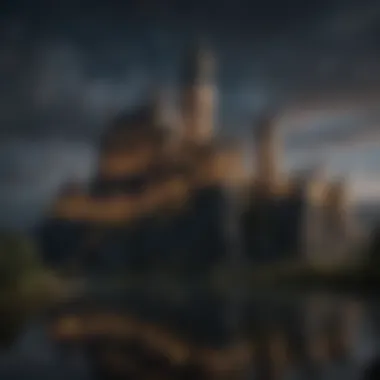 Hogwarts Castle at Night A stunning view of Hogwarts Castle illuminated at night, showcasing its architectural beauty and magical ambiance.
