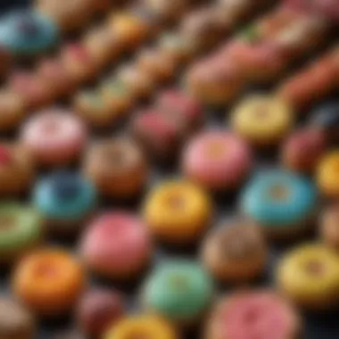 Aesthetic Variety of Bakery Sweets An assortment of beautifully crafted bakery sweets showcasing intricate designs and vibrant colors