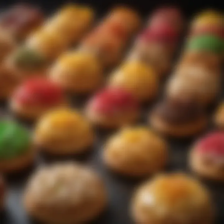 A vibrant display of seasonal pastries symbolizing festive celebrations