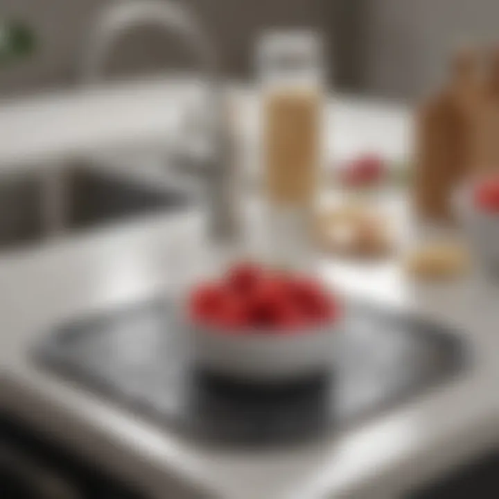 Stylish design of a mini dish drying mat enhancing kitchen aesthetics