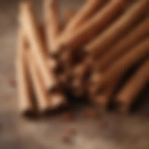 A vibrant display of Ceylon cinnamon sticks showcasing their unique characteristics