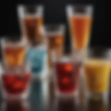 Diverse Materials of Collins Glasses Variety of Collins glasses showcasing different materials