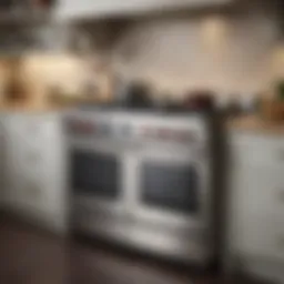 Elegant gas range in a modern kitchen setting