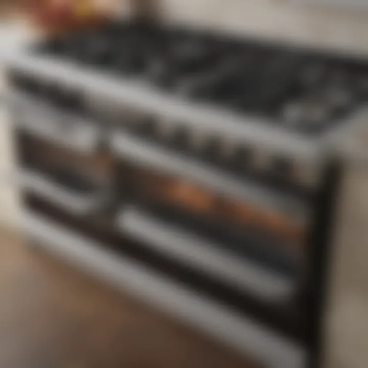 Diverse gas range options displayed in a showroom