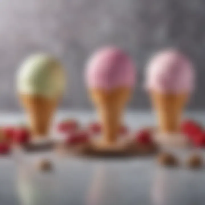 Artisanal ice cream bars displayed elegantly, highlighting their unique ingredients.