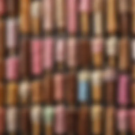 A close-up view of various ice cream bars showcasing diverse flavors and textures.