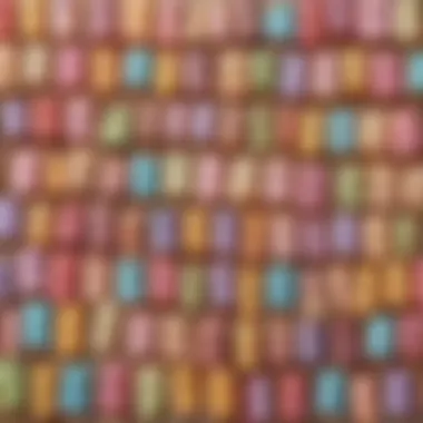 Colorful Layout of Mass-Produced Ice Cream Bars An array of mass-produced ice cream bars arranged in a colorful layout.