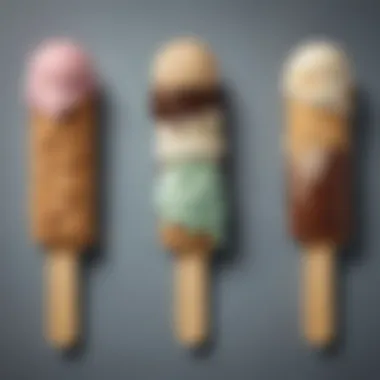 Nutritional Information Comparison of Ice Cream Bars A visual comparison chart of nutritional information for different ice cream bars.