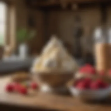 Locally sourced ingredients displayed in a rustic setting