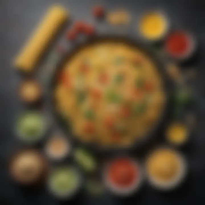 An assortment of healthy ingredients used in paleo pasta recipes including zucchini and almond flour.