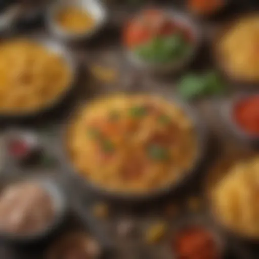 A vibrant array of colorful paleo pasta varieties on a rustic wooden table.