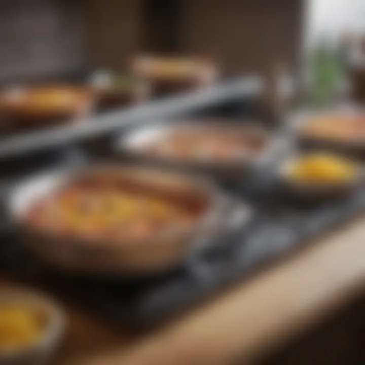 Elegant presentation of dishes made using a small oven