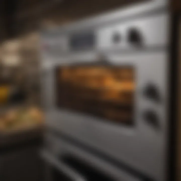 Innovative features highlighted on a small oven control panel