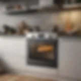 Stylish compact oven seamlessly integrated into a modern kitchen
