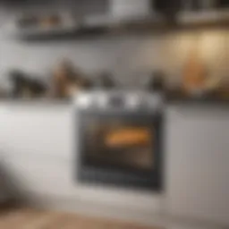 Stylish compact oven seamlessly integrated into a modern kitchen