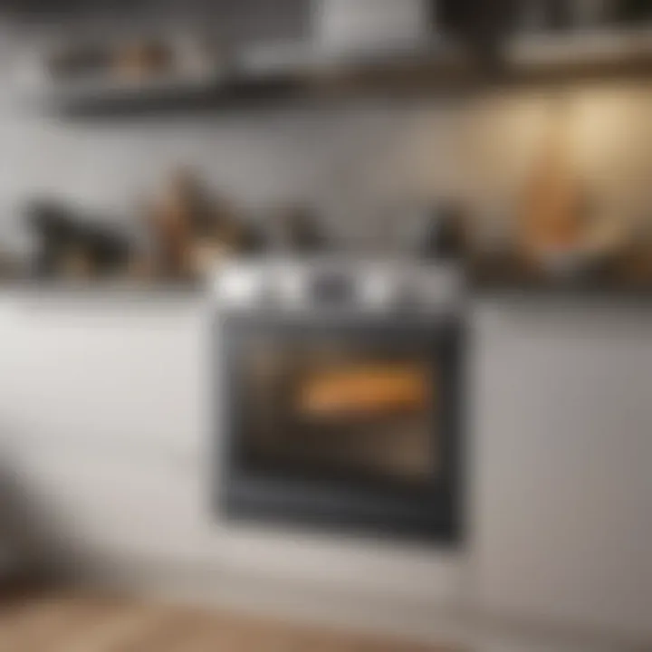 Stylish compact oven seamlessly integrated into a modern kitchen
