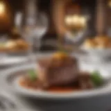Luxurious steak dining ambiance