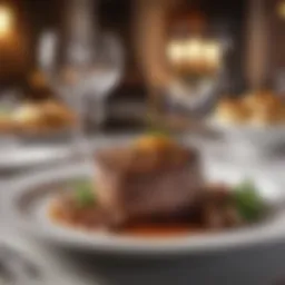 Luxurious steak dining ambiance