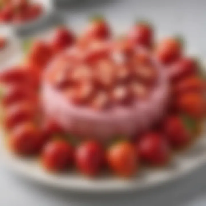 Colorful strawberry dessert platter showcasing variety
