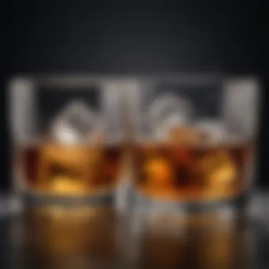 Infographic comparing whiskey bullets and traditional ice cubes