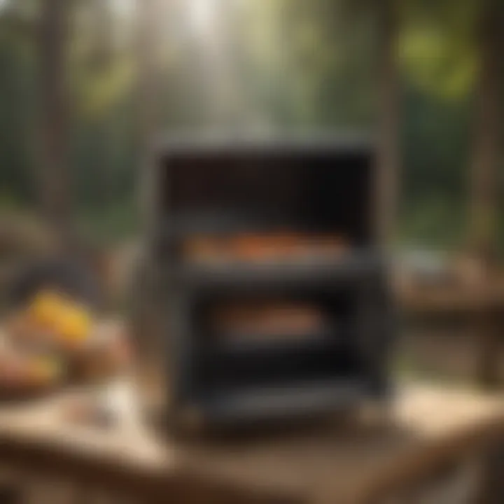 Close-up of unique features of the Camp Chef Outdoor Oven