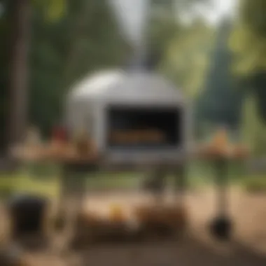 Setup of Camp Chef Outdoor Oven with Accessories Camp Chef Outdoor Oven setup with accessories