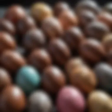 Artistic Chocolate Easter Eggs Beautifully decorated chocolate Easter eggs