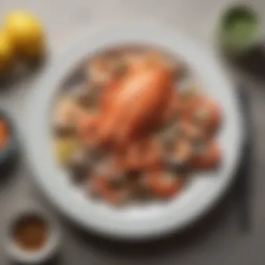 Ideal Portion Sizes for Diabetes Healthy portion sizes of seafood on a plate
